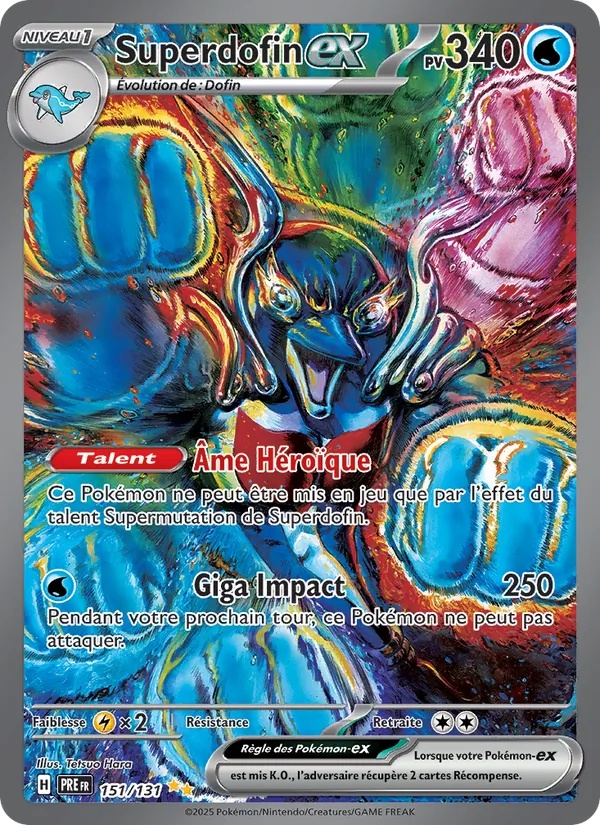 Superdofin-ex 151/131 - Évolutions Prismatiques - Holo - Pokémon JCC