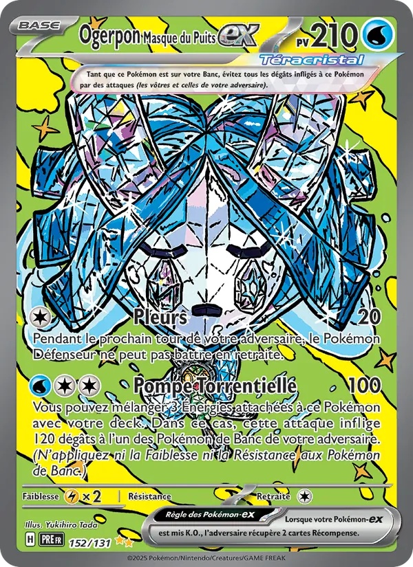Ogerpon Masque du Puits-ex 152/131 - Évolutions Prismatiques - Holo - Pokémon JCC