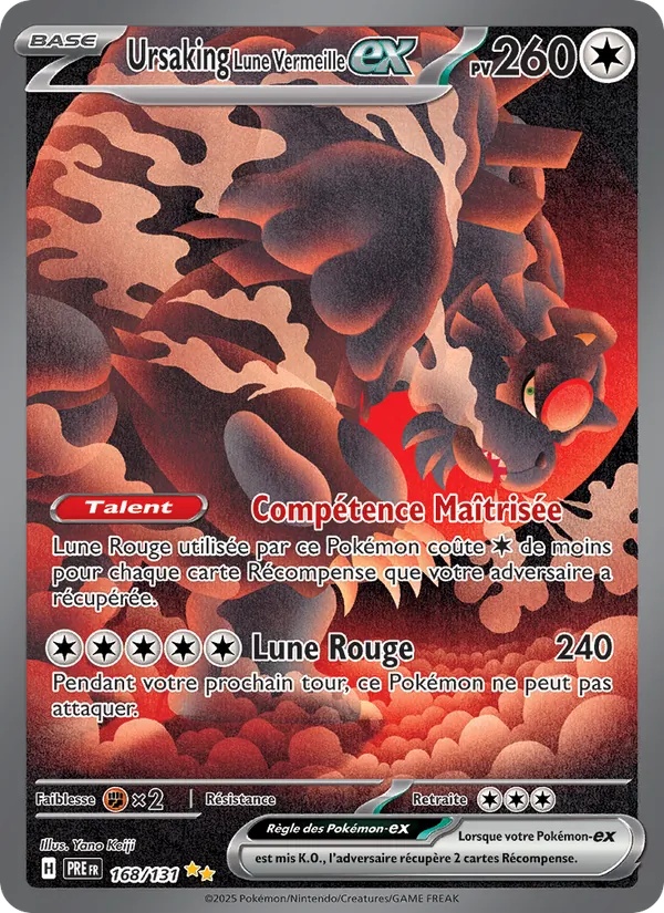 Ursaking Lune Vermeille-ex 168/131 - Évolutions Prismatiques - Holo - Pokémon JCC