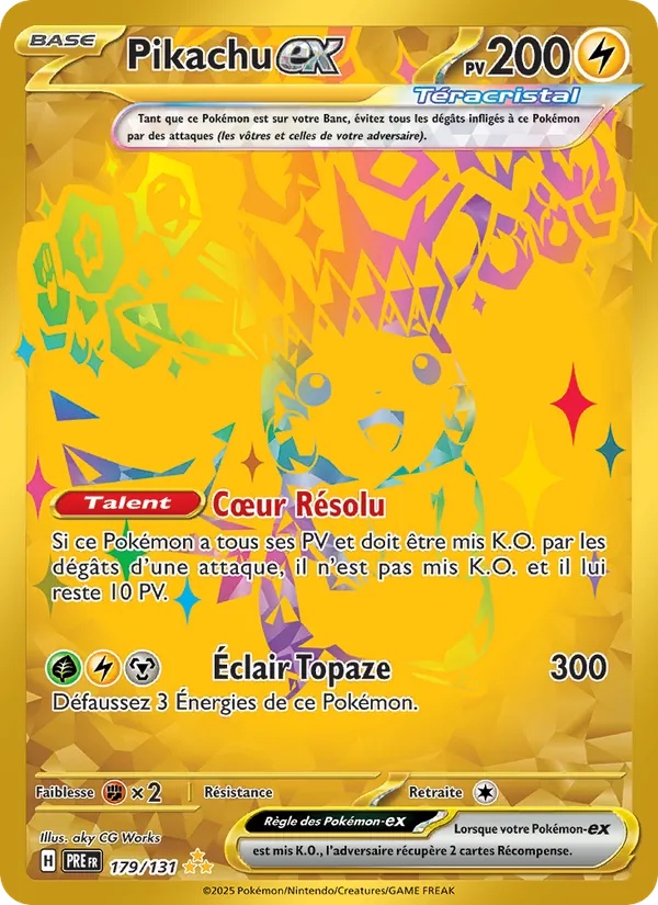 Pikachu-ex 179/131 - Évolutions Prismatiques - Holo - Pokémon JCC