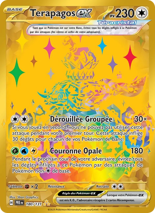 Terapagos-ex 180/131 - Évolutions Prismatiques - Holo - Pokémon JCC