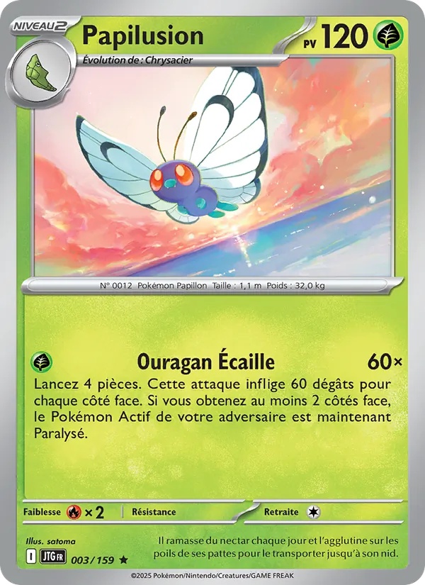Papilusion 003/159 - Aventures Ensemble - Reverse - Pokémon JCC