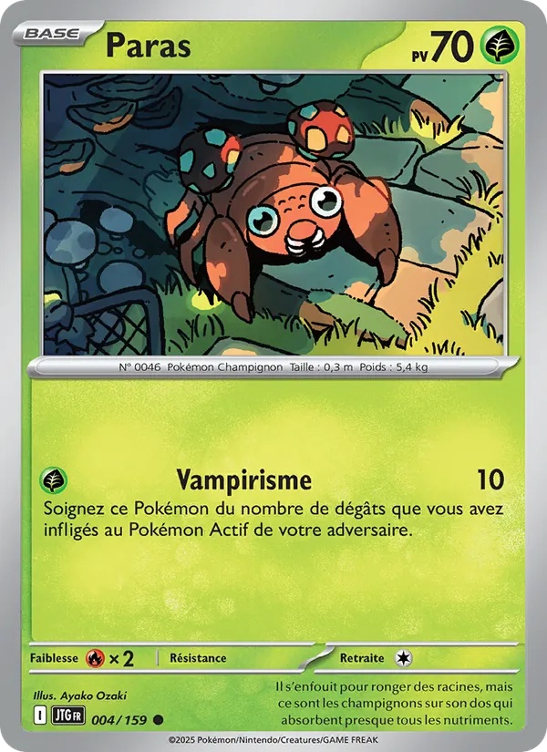 Paras 004/159 - Aventures Ensemble - Reverse - Pokémon JCC