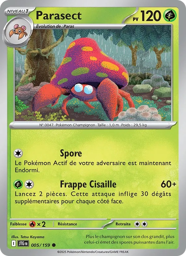 Parasect 005/159 - Aventures Ensemble - Reverse - Pokémon JCC