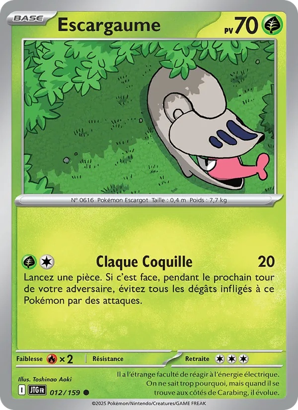 Escargaume 012/159 - Aventures Ensemble - Reverse - Pokémon JCC