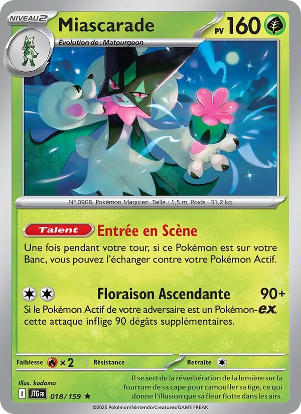 Miascarade 018/159 - Aventures Ensemble - Reverse - Pokémon JCC