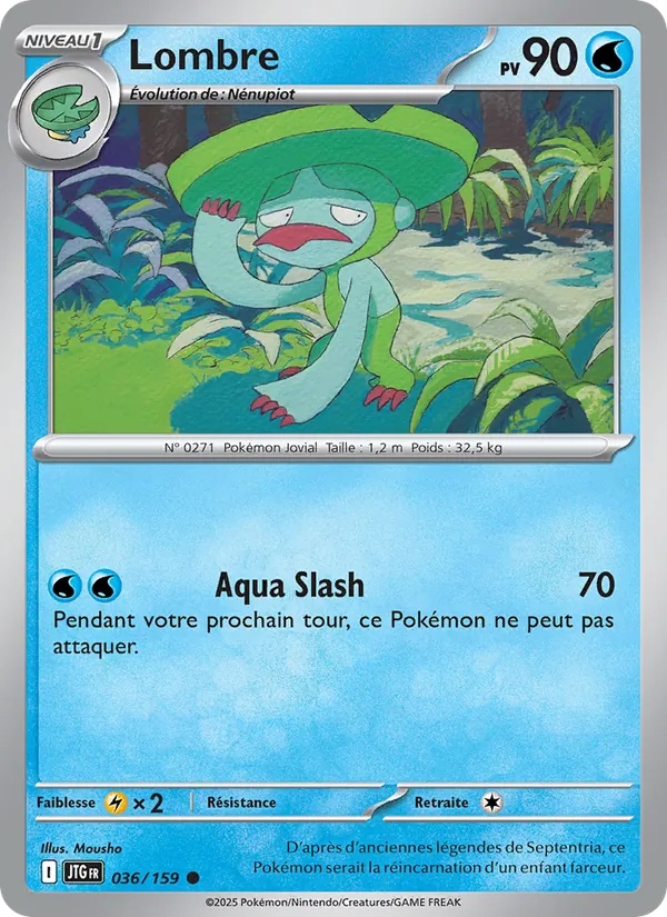 Lombre 036/159 - Aventures Ensemble - Reverse - Pokémon JCC