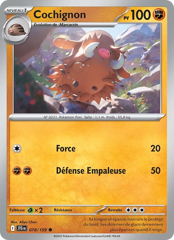 Cochignon 078/159 - Aventures Ensemble - Reverse - Pokémon JCC