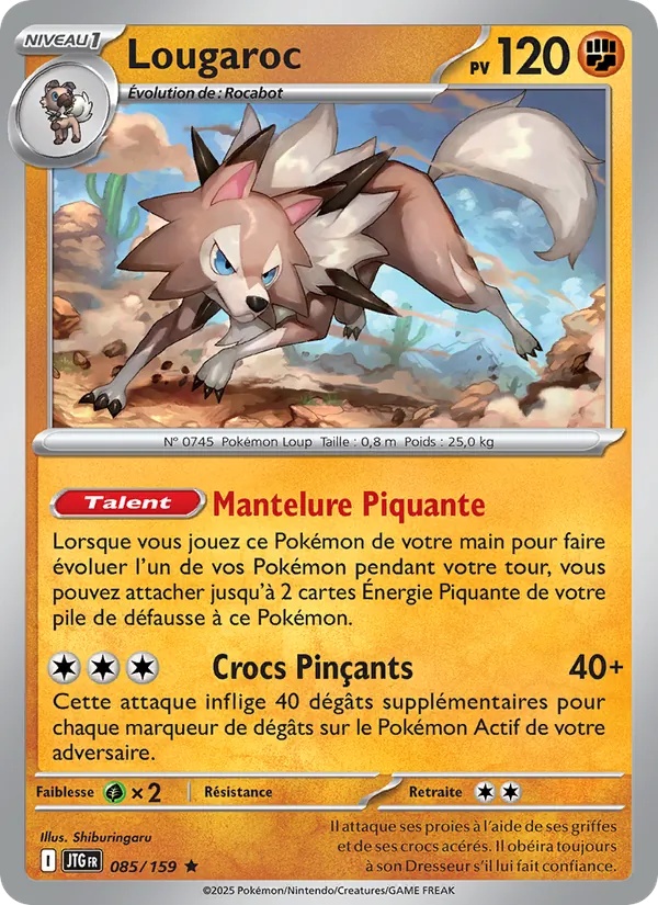 Lougaroc 085/159 - Aventures Ensemble - Holo - Pokémon JCC
