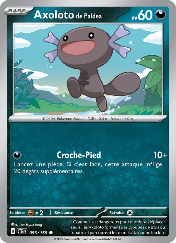 Axoloto de Paldea 093/159 - Aventures Ensemble - Reverse - Pokémon JCC