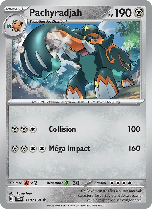 Pachyradjah 110/159 - Aventures Ensemble - Reverse - Pokémon JCC
