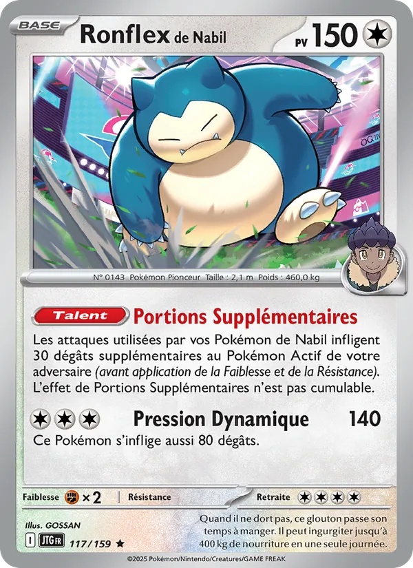 Ronflex de Nabil 117/159 - Aventures Ensemble - Holo - Pokémon JCC