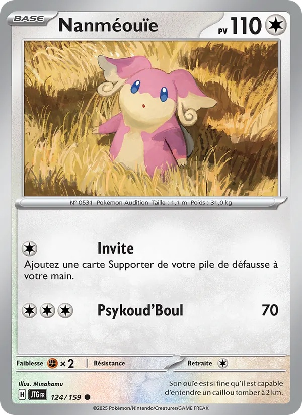 Nanméouïe 124/159 - Aventures Ensemble - Reverse - Pokémon JCC