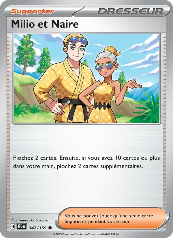 Milio et Naire 142/159 - Aventures Ensemble - Reverse - Pokémon JCC