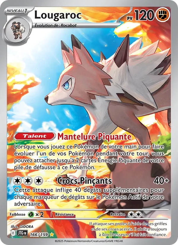 Lougaroc 166/159 - Aventures Ensemble - Holo - Pokémon JCC