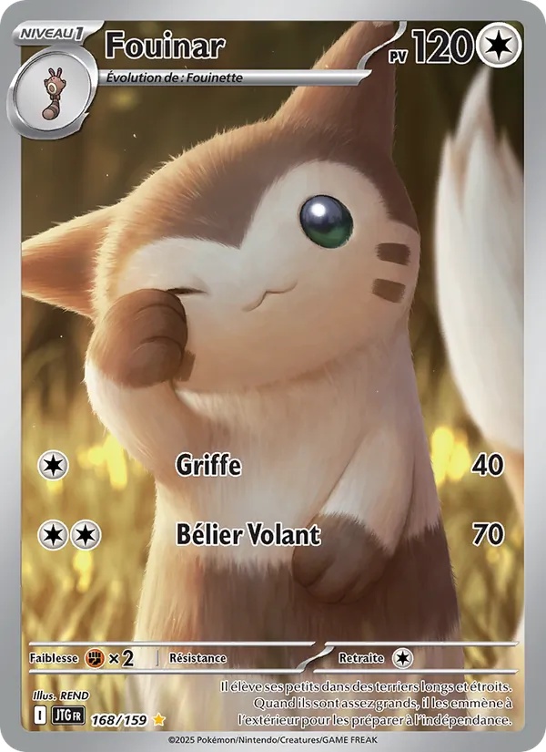 Fouinar 168/159 - Aventures Ensemble - Holo - Pokémon JCC