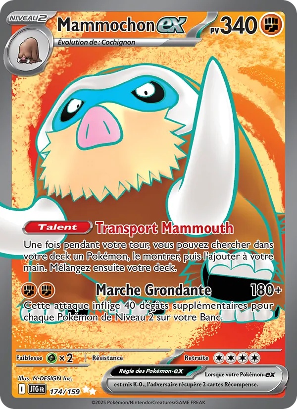 Mammochon-ex 174/159 - Aventures Ensemble - Holo - Pokémon JCC