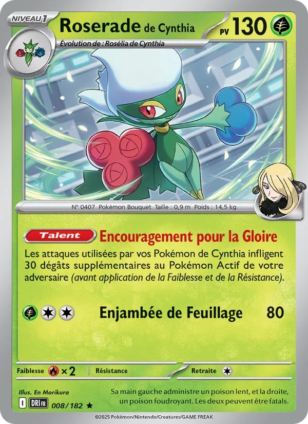 Roserade de Cynthia 008/182 - Rivalités Destinées - Reverse - Pokémon JCC