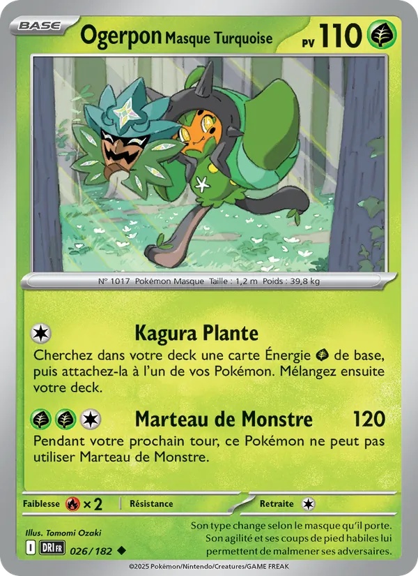 Ogerpon Masque Turquoise 026/182 - Rivalités Destinées - Reverse - Pokémon JCC