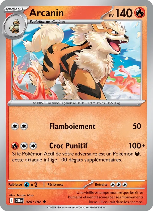 Arcanin 028/182 - Rivalités Destinées - Reverse - Pokémon JCC