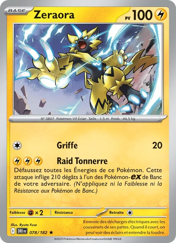 Zeraora 078/182 - Rivalités Destinées - Reverse - Pokémon JCC