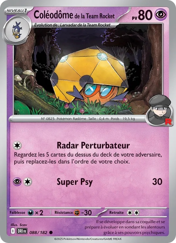 Coléodôme de la Team Rocket 088/182 - Rivalités Destinées - Reverse - Pokémon JCC