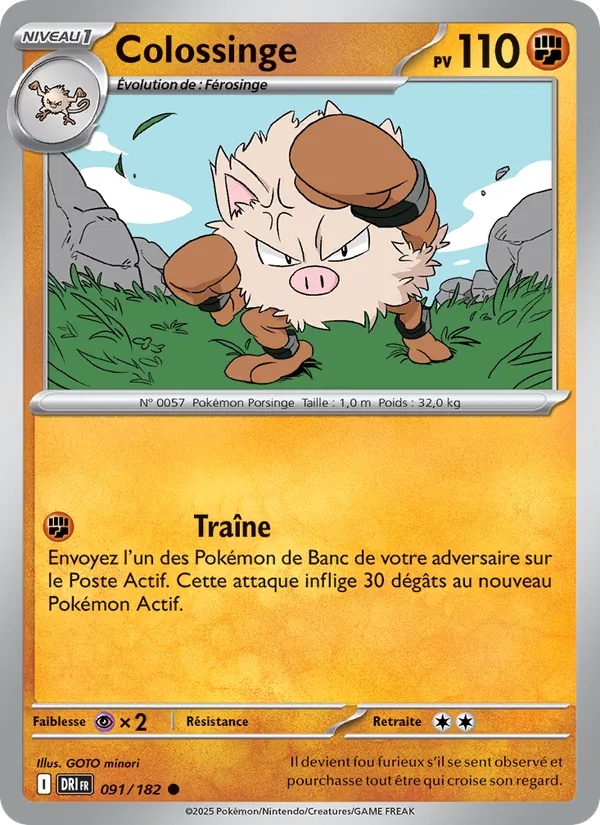 Colossinge 091/182 - Rivalités Destinées - Reverse - Pokémon JCC