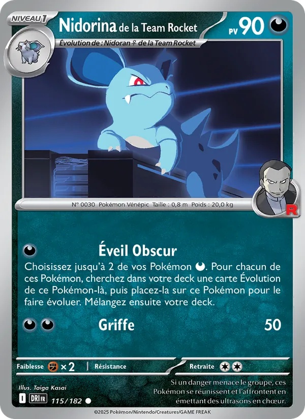 Nidorina de la Team Rocket 115/182 - Rivalités Destinées - Reverse - Pokémon JCC