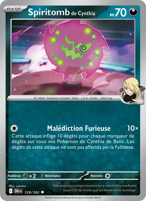 Spiritomb de Cynthia 129/182 - Rivalités Destinées - Reverse - Pokémon JCC