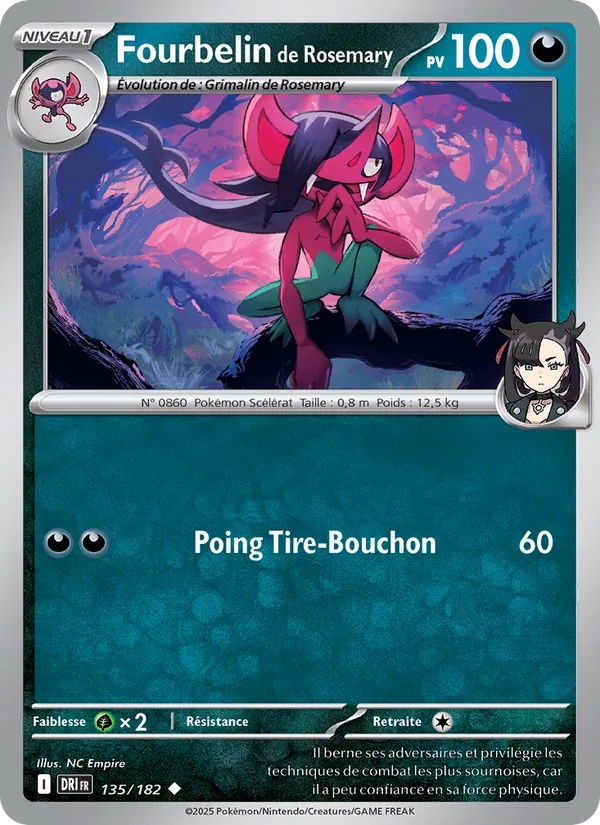 Fourbelin de Rosemary 135/182 - Rivalités Destinées - Reverse - Pokémon JCC