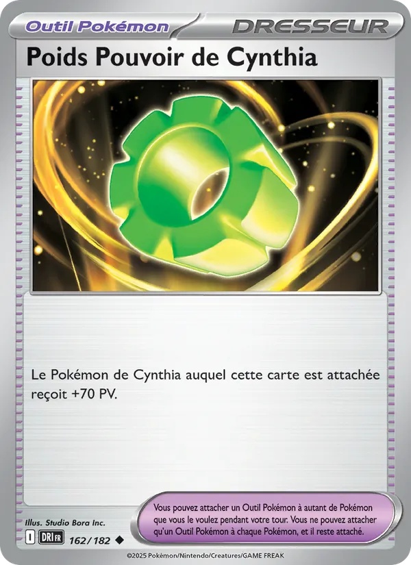 Poids Pouvoir de Cynthia 162/182 - Rivalités Destinées - Reverse - Pokémon JCC