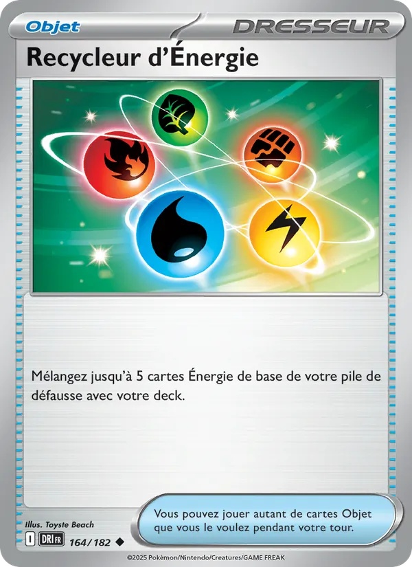 Recycleur d'Énergie 164/182 - Rivalités Destinées - Reverse - Pokémon JCC