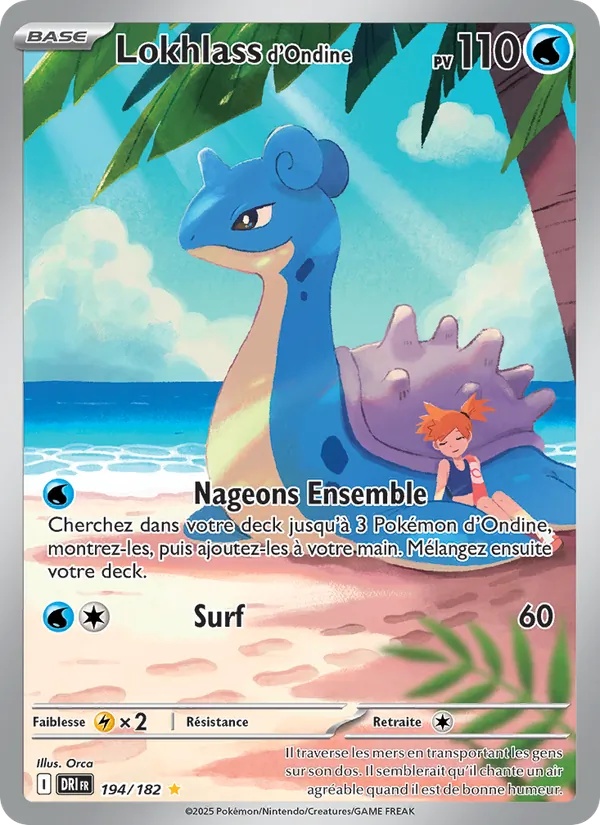 Lokhlass d'Ondine 194/182 - Rivalités Destinées - Holo - Pokémon JCC