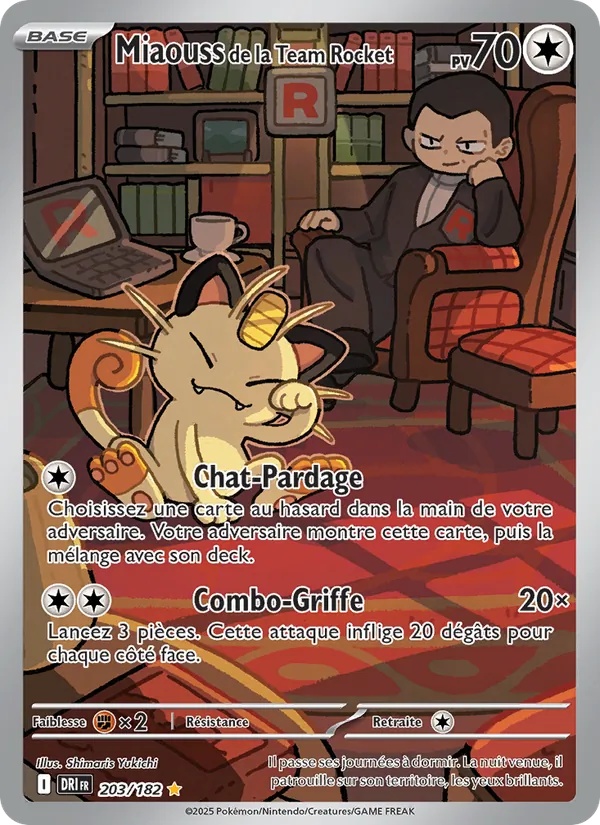 Miaouss de la Team Rocket 203/182 - Rivalités Destinées - Holo - Pokémon JCC