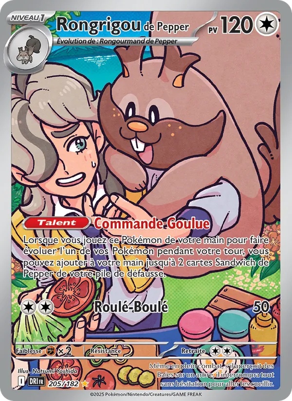 Rongrigou de Pepper 205/182 - Rivalités Destinées - Holo - Pokémon JCC