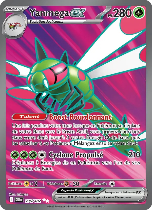 Yanmega-ex 206/182 - Rivalités Destinées - Holo - Pokémon JCC