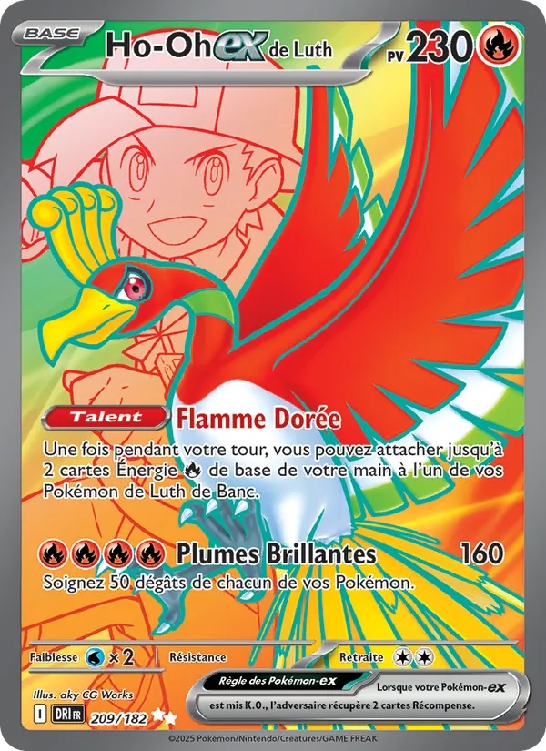 Ho-Oh-ex de Luth 209/182 - Rivalités Destinées - Holo - Pokémon JCC