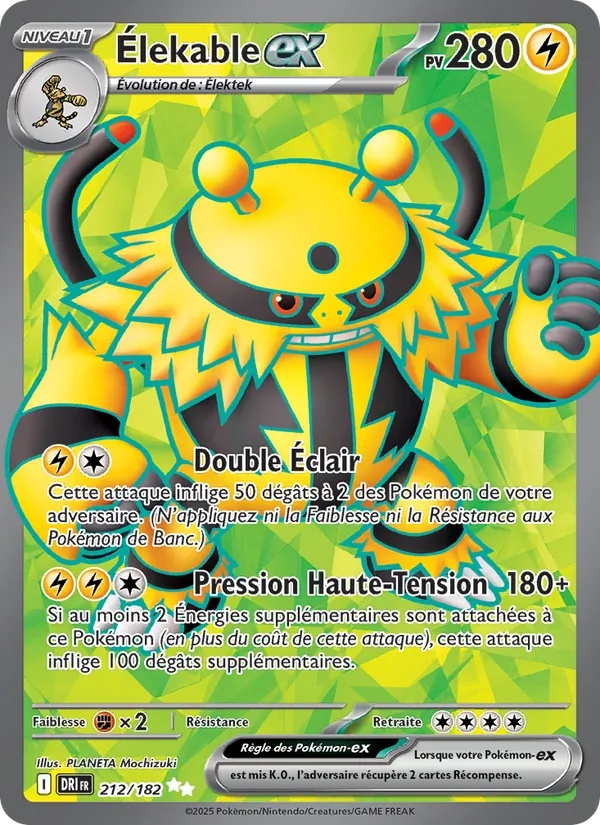 Élekable-ex 212/182 - Rivalités Destinées - Holo - Pokémon JCC
