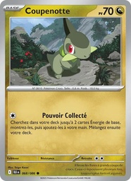 Coupenotte 068/86 - Foudre Noire - Reverse - Pokémon JCC