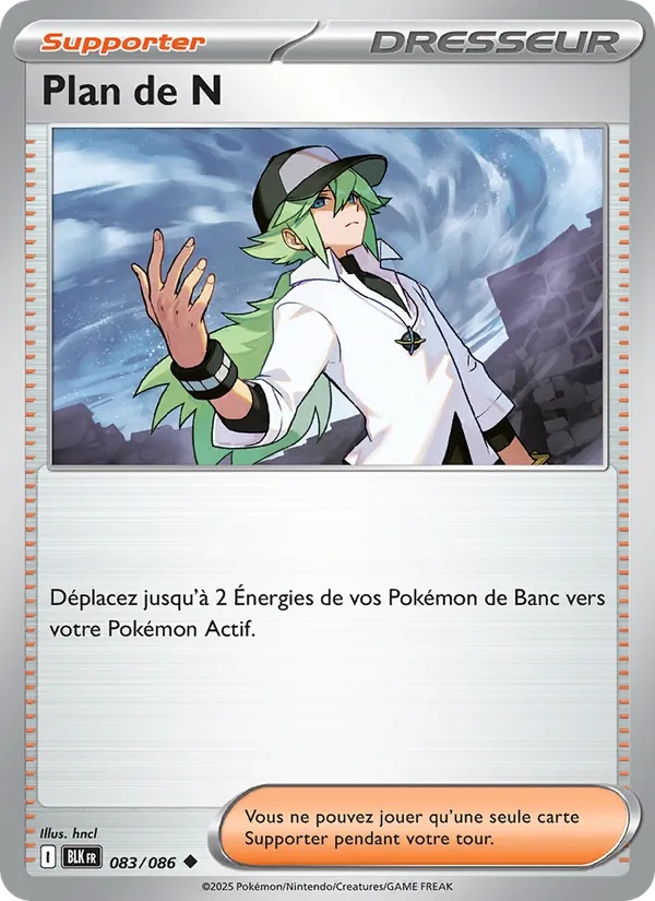 Plan de N 083/86 - Foudre Noire - Reverse - Pokémon JCC