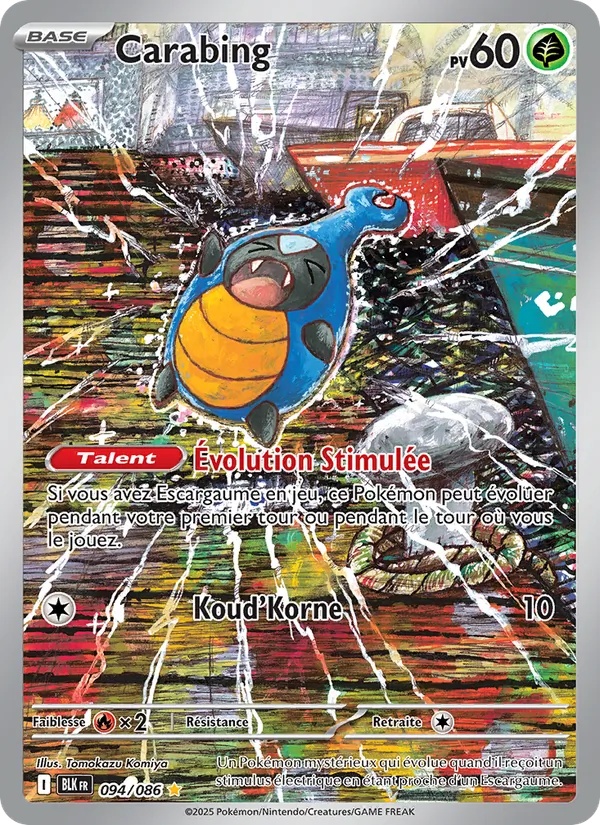 Carabing 094/86 - Foudre Noire - Holo - Pokémon JCC