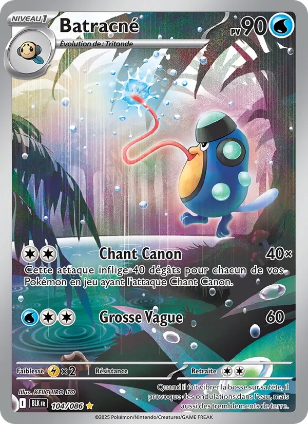 Batracné 104/86 - Foudre Noire - Holo - Pokémon JCC