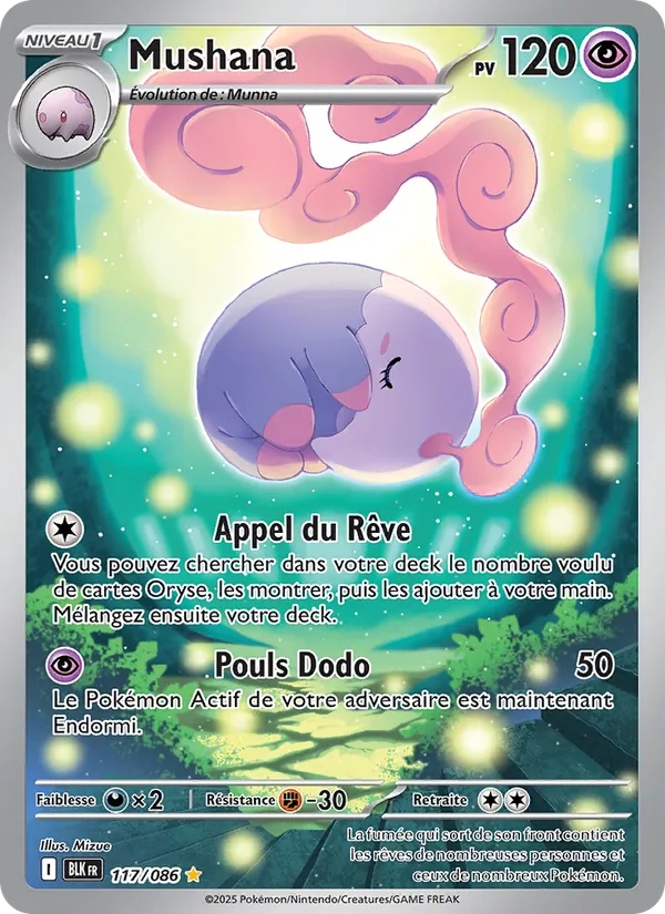 Mushana 117/86 - Foudre Noire - Holo - Pokémon JCC