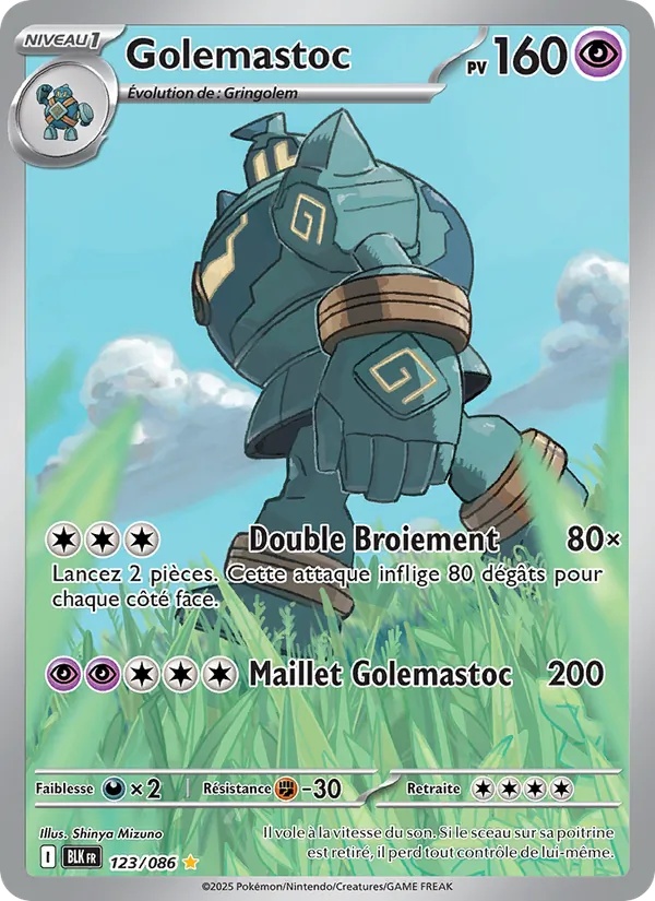 Golemastoc 123/86 - Foudre Noire - Holo - Pokémon JCC