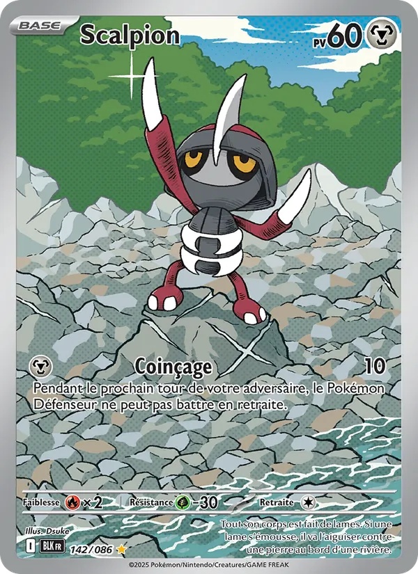 Scalpion 142/86 - Foudre Noire - Holo - Pokémon JCC