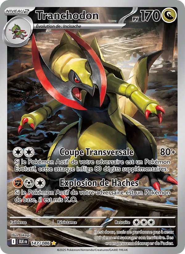 Tranchodon 147/86 - Foudre Noire - Holo - Pokémon JCC