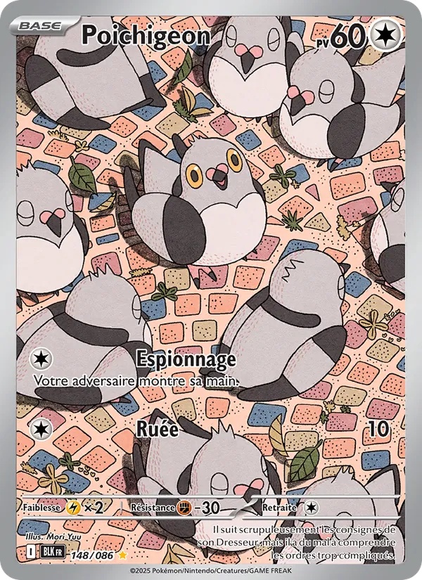 Poichigeon 148/86 - Foudre Noire - Holo - Pokémon JCC