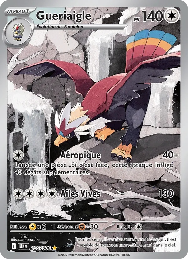 Gueriaigle 155/86 - Foudre Noire - Holo - Pokémon JCC