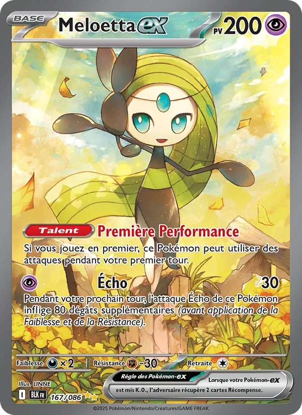 Meloetta-ex 167/86 - Foudre Noire - Holo - Pokémon JCC