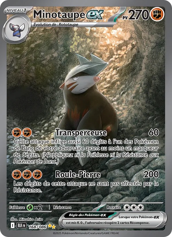 Minotaupe-ex 168/86 - Foudre Noire - Holo - Pokémon JCC